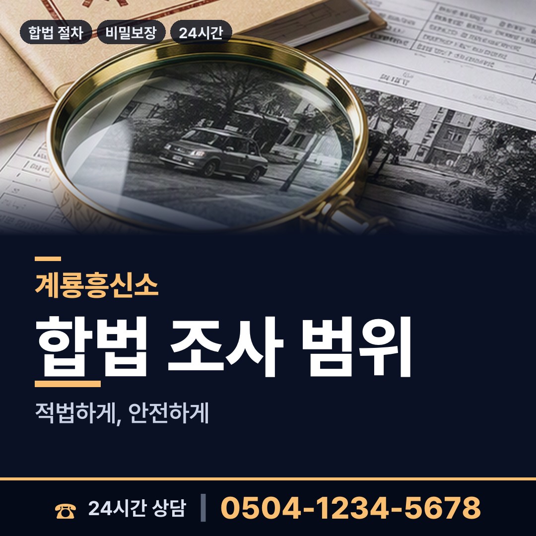 계룡 신도안면 탐정사무소 상담 안내